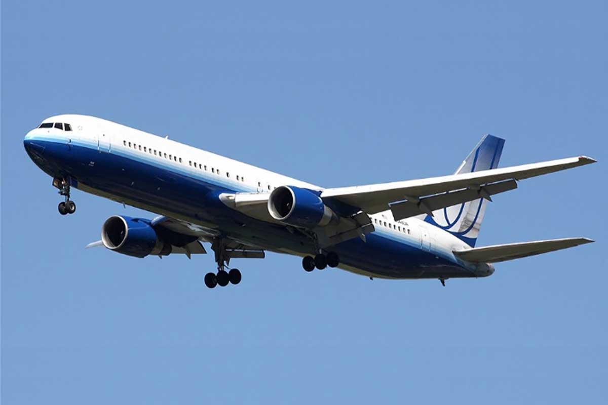 Private chartered plane